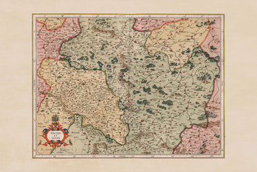 1623 Polonia Et Silesia Karte - Vintage-Atlas-Karte von Polen & Schlesien