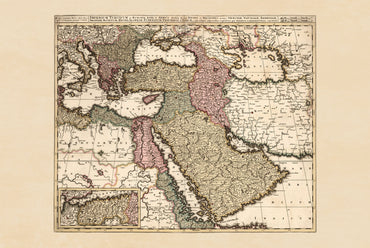 1740 Osmanisches Reich - Historische Wandkarte des 18. Jahrhunderts