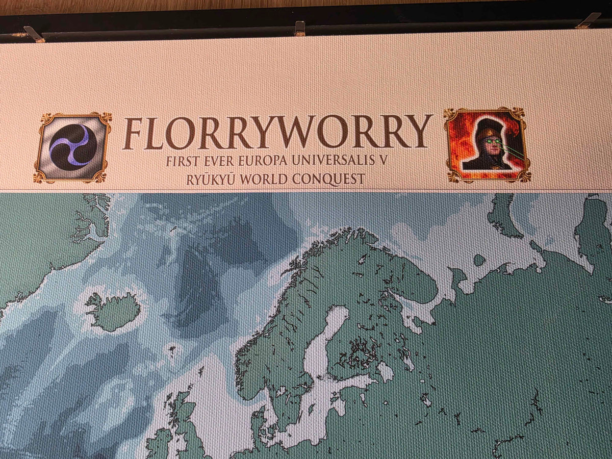 Florryworry’s Three Mountains World Record - Europa Universalis V Map Poster