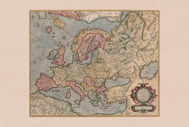 Europa 1623 - Politische Karte zu Beginn des Dreißigjährigen Krieges