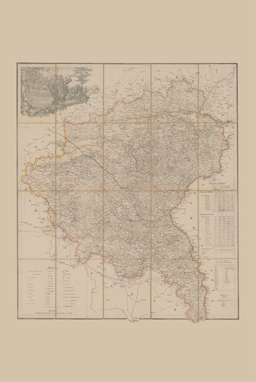 Großherzogtum Posen Karte Poster (1843) - Vintage Großpolen Historische Wandkunst