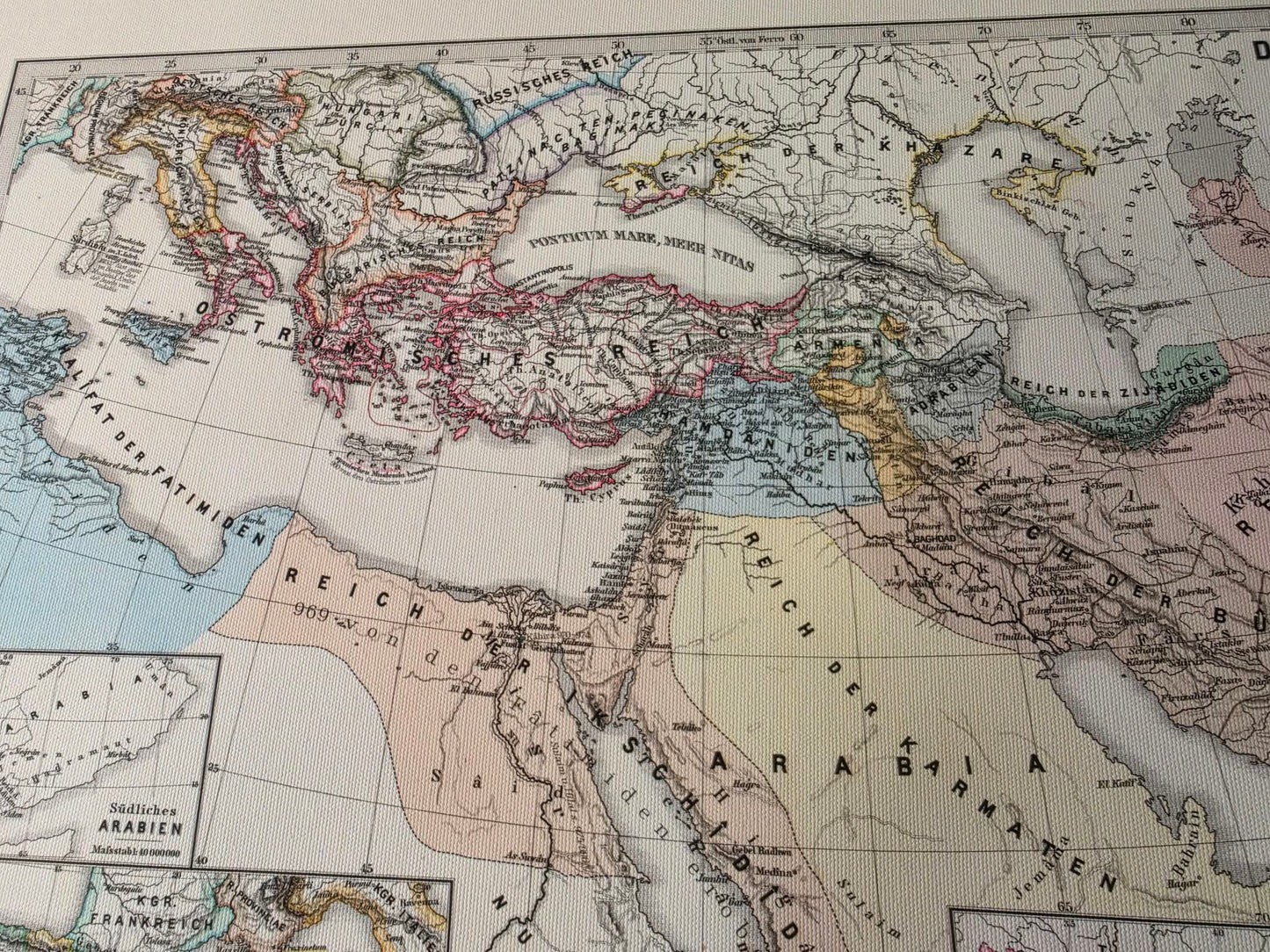 Islamische Welt 945–1055 - Karte der Buyiden, Fatimiden und Abbasiden