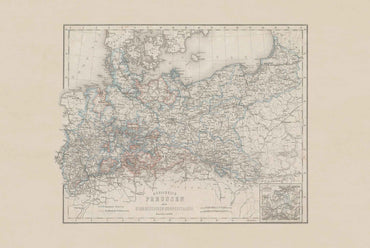 Kingdom of Prussia Map Poster (1871) - Vintage North German States Historical Wall Art (Copy)