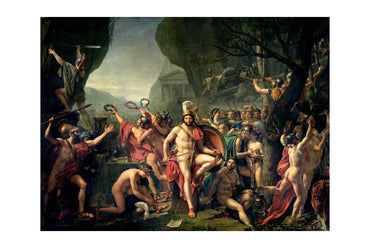 Leonidas pod Termopilami 1814 - Jacques-Louis David - Ostatni Bój 300 Spartan - Historyczny Plakat z Obrazem