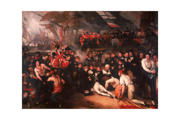 Śmierć Admirała Nelsona 1806 - Benjamin West - Bitwa pod Trafalgarem - Historyczny Plakat z Obrazem