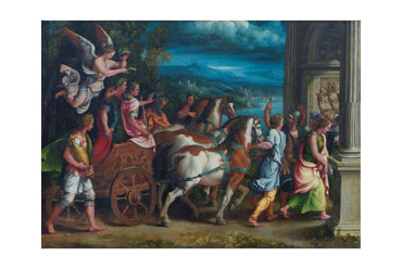 Triumf Tytusa i Wespazjana - Giulio Romano - Cesarstwo Rzymskie - Historyczny Plakat z Obrazem