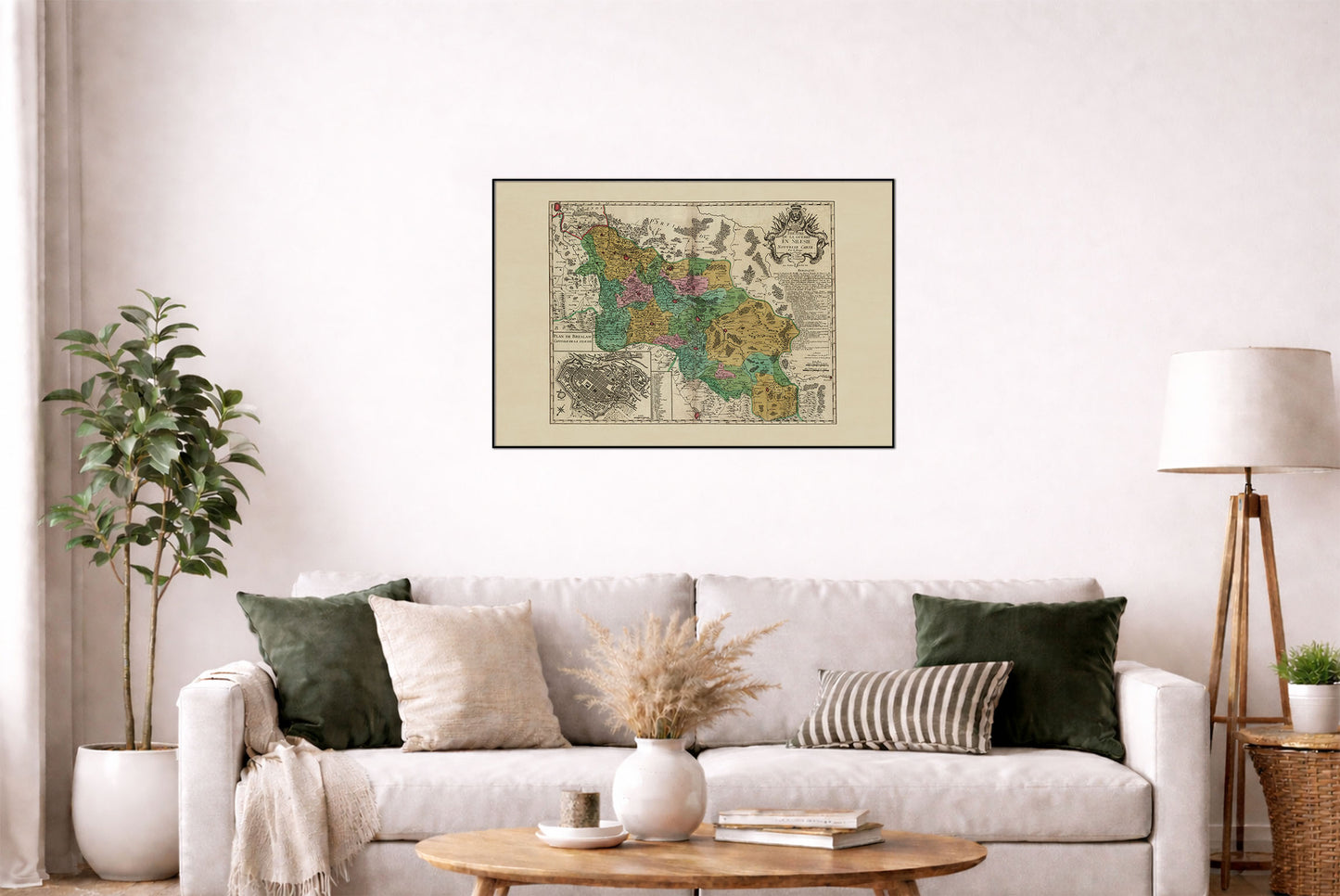 Affiche Carte de Guerre de Silésie - Première Guerre de Silésie, 1741 | Le Rouge