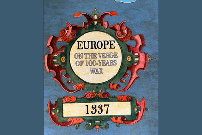 1337 Karte von Europa am Vorabend des 100-jährigen Krieges