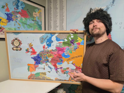 Mapa de Europa de 1337 al borde de la Guerra de los Cien Años