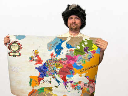 1337 Karte von Europa am Vorabend des 100-jährigen Krieges