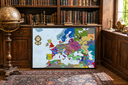 1444 Europa Karte Druck - Post-Varna Mittelalterliche Politische Karte