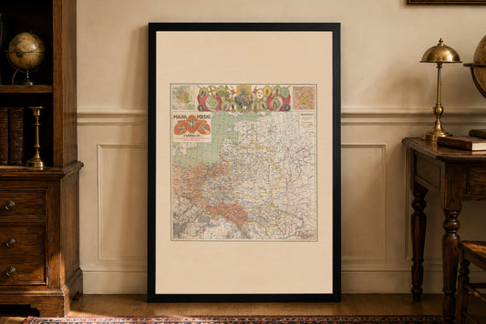 15th Century Poland Map Poster - Vintage Polish–Lithuanian Commonwealth Wall Art