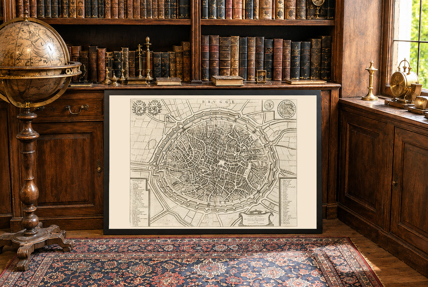 1652 Brugge Cartography Print - Vintage Map with Intricate Urban Design