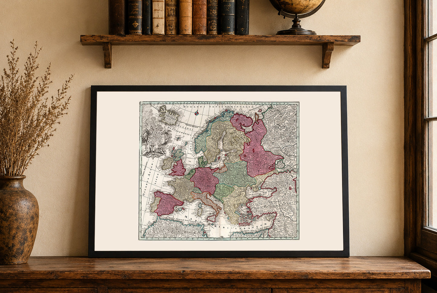 1730 Europa - Historische Wandkarte des frühen 18. Jahrhunderts