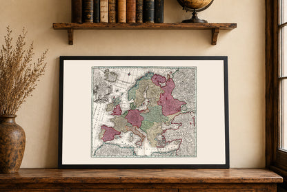 1730 Europa - Historische Wandkarte des frühen 18. Jahrhunderts