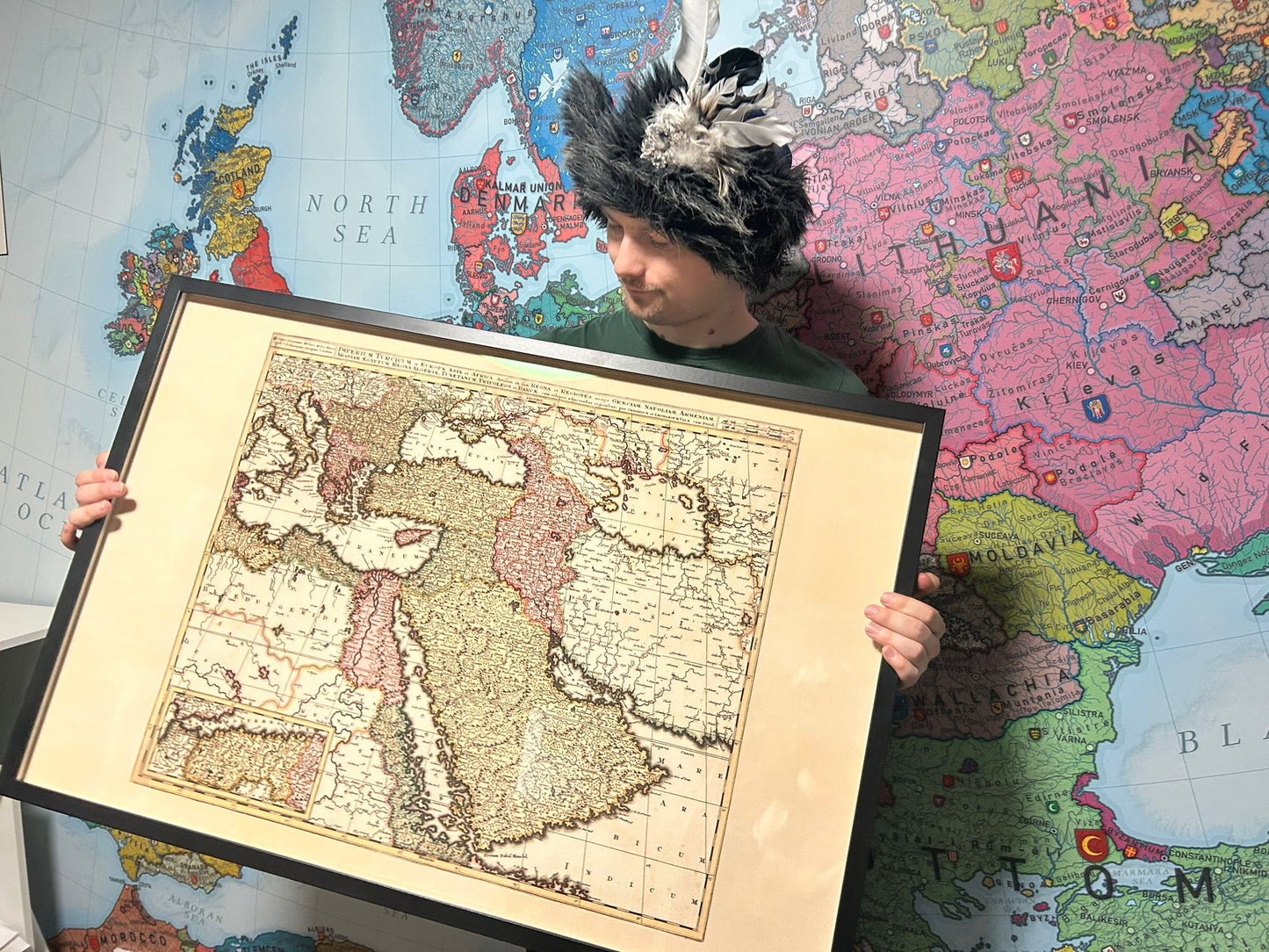 1740 Osmanisches Reich - Historische Wandkarte des 18. Jahrhunderts