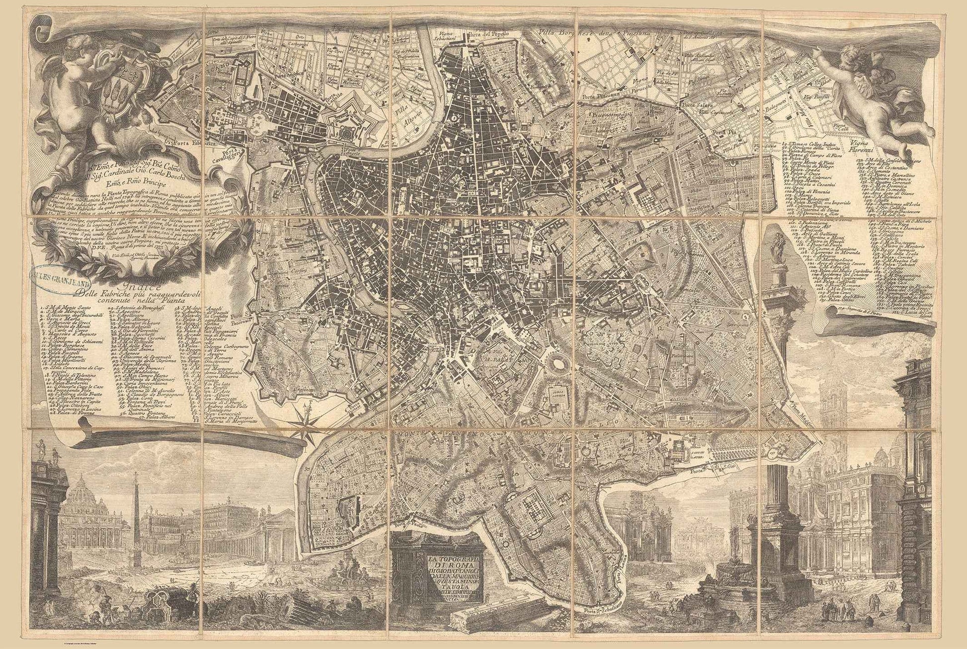 1773 Rome Cartography Print - Vintage City Plan with Precise Urban Layout - Strategy Maps