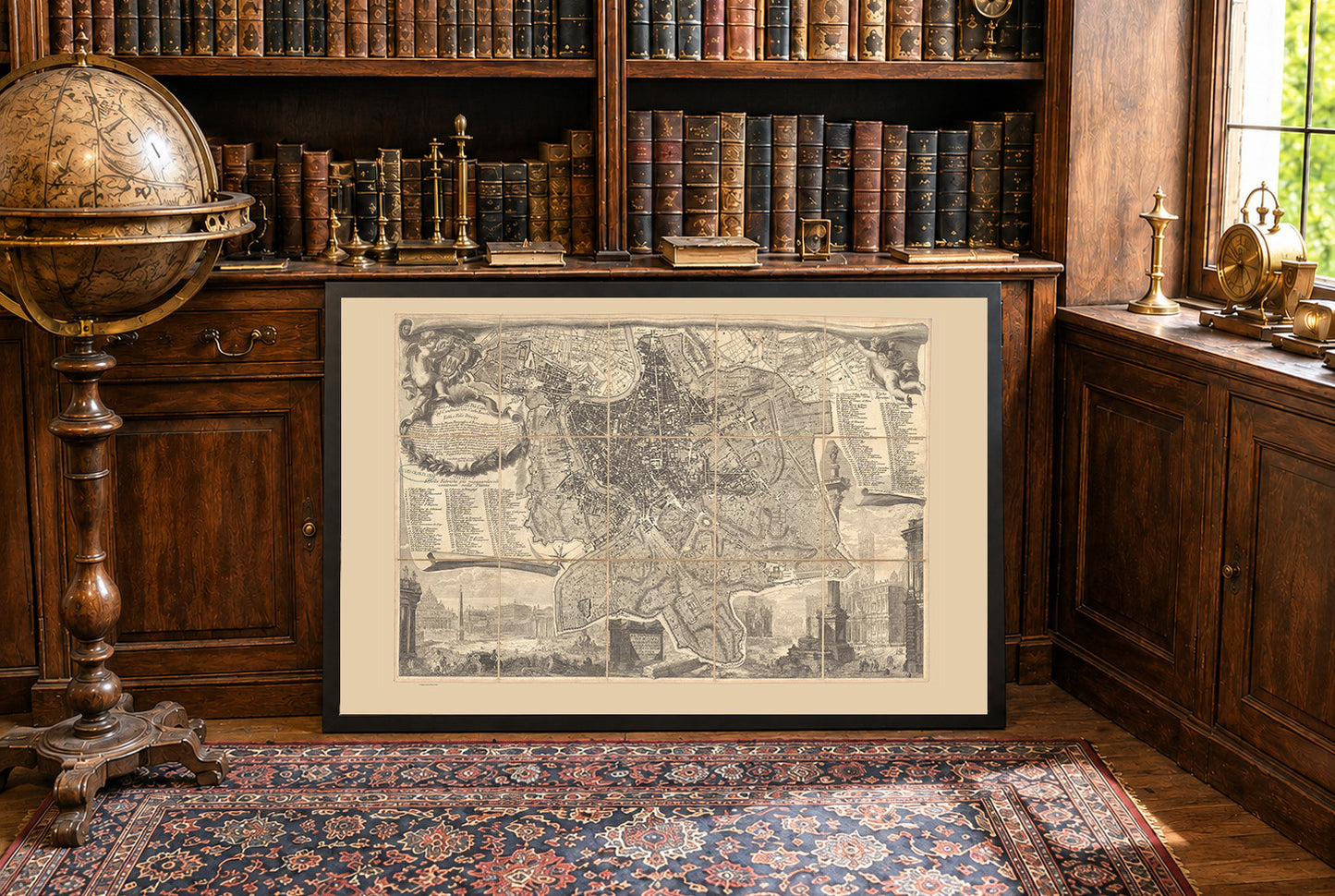 1773 Rom Kartografie-Druck - Vintage Stadtplan mit präziser Stadtanordnung