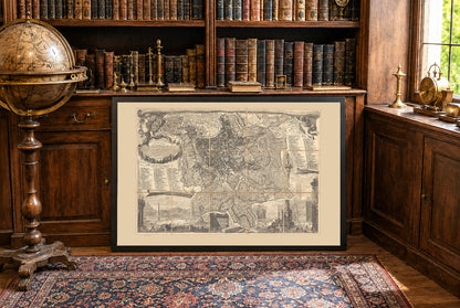 1773 Rom Kartografie-Druck - Vintage Stadtplan mit präziser Stadtanordnung