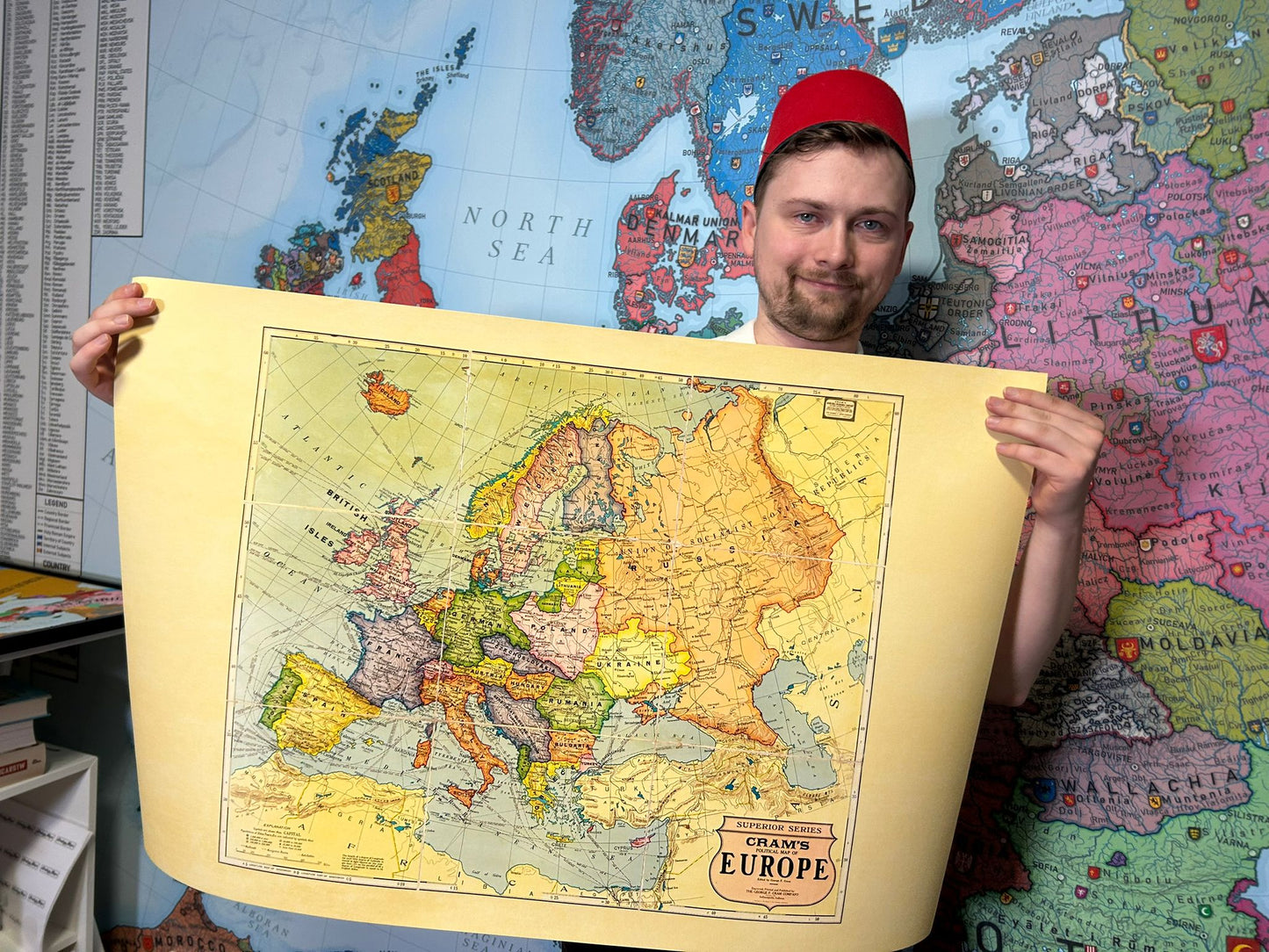 1925 Europa - Historische Wandkarte der Zwischenkriegszeit