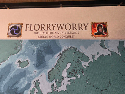 Florryworry’s Three Mountains World Record - Europa Universalis V Map Poster
