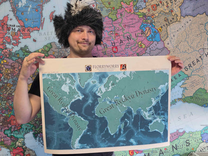 Florryworry’s Three Mountains World Record - Europa Universalis V Map Poster