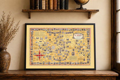 Eine Welt der Briefmarken Karte Poster (1947) - Vintage Philatelie & Postgeschichte Wandkunst