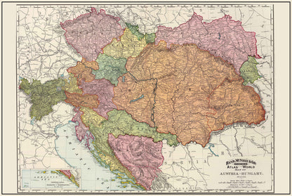 Austria-Hungary 1897 - Historical Map of the Dual Monarchy - Strategy Maps