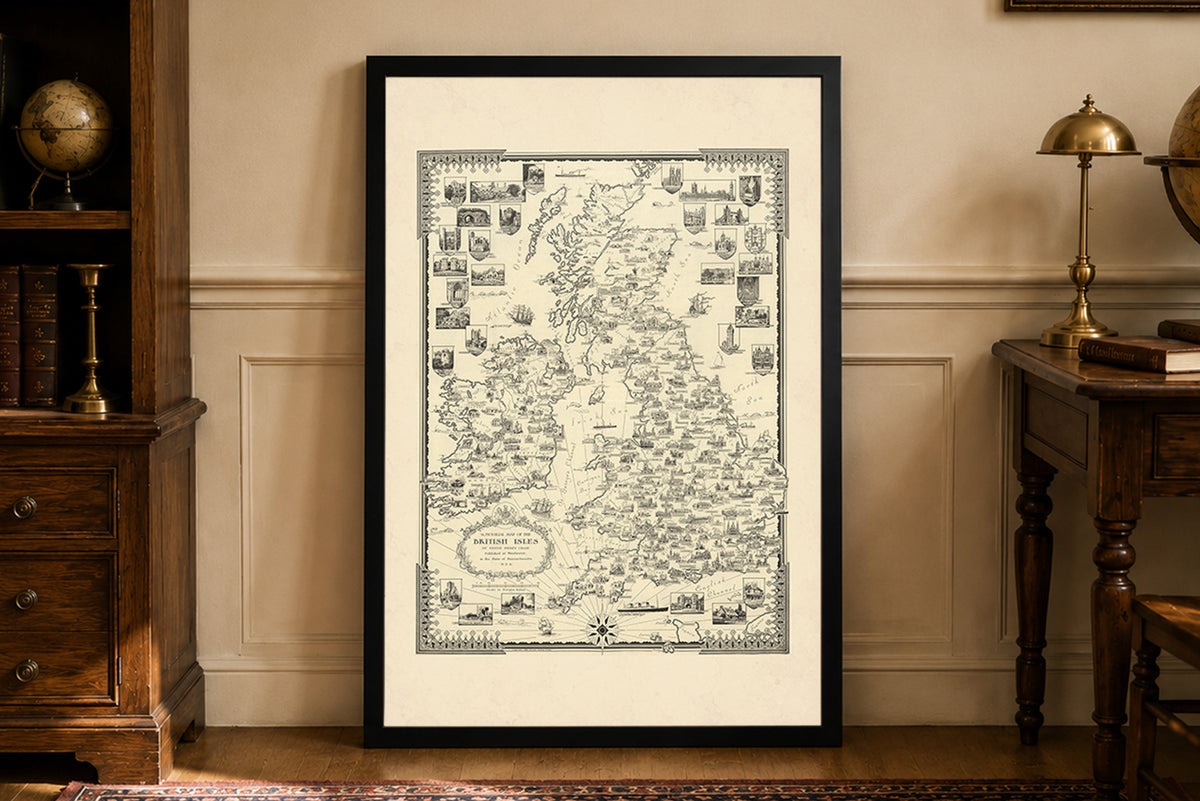 British Isles 1935 – Ernest Dudley Chase Pictorial Map Poster