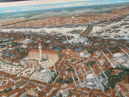 Konstantinopel 1896 - Vintage-Gemälde der Osmanischen Hauptstadt