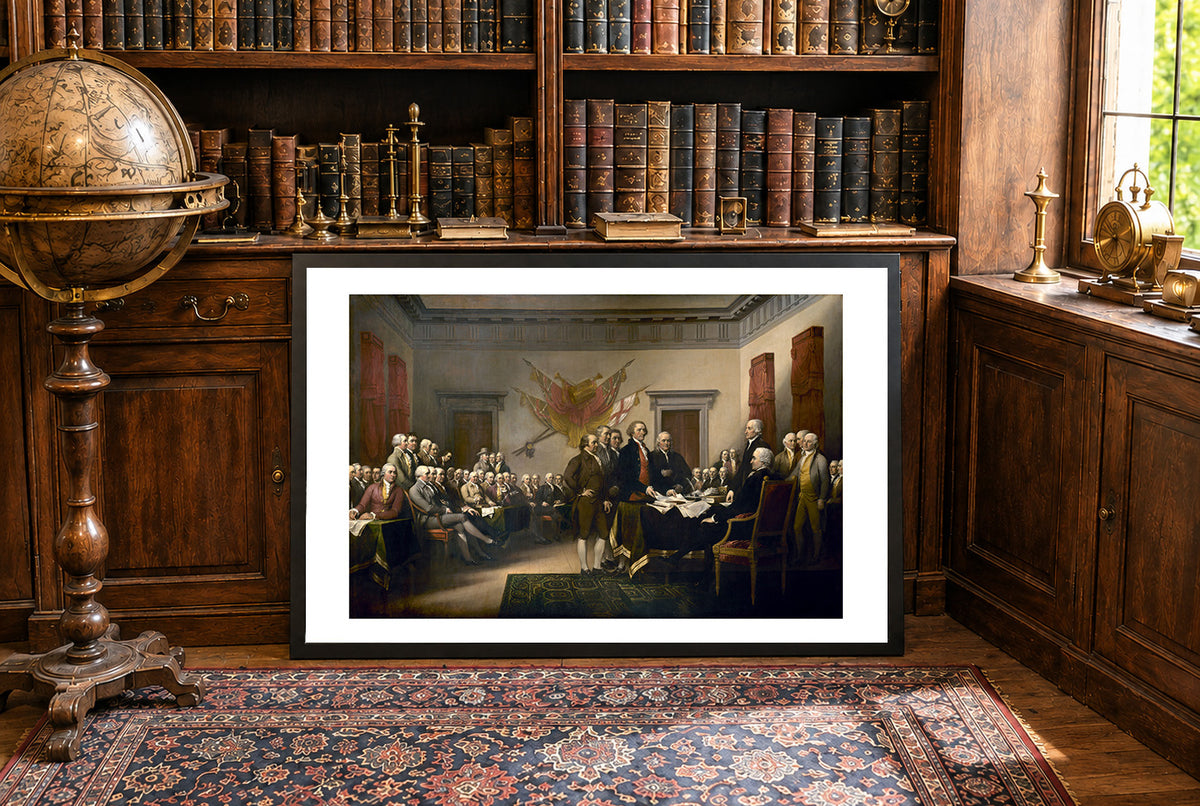 Declaration of Independence 1819 - John Trumbull - American Revolution Historical Painting Poster