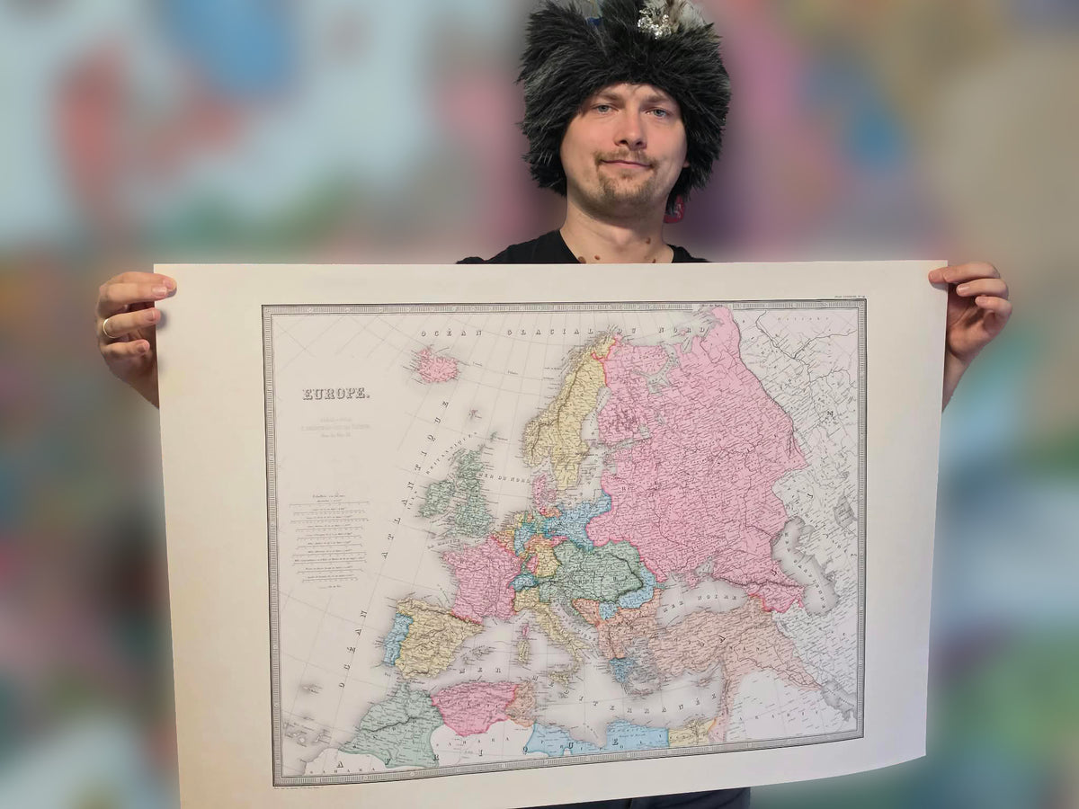 Europa 1862 - Mappa storica durante l'era del nazionalismo