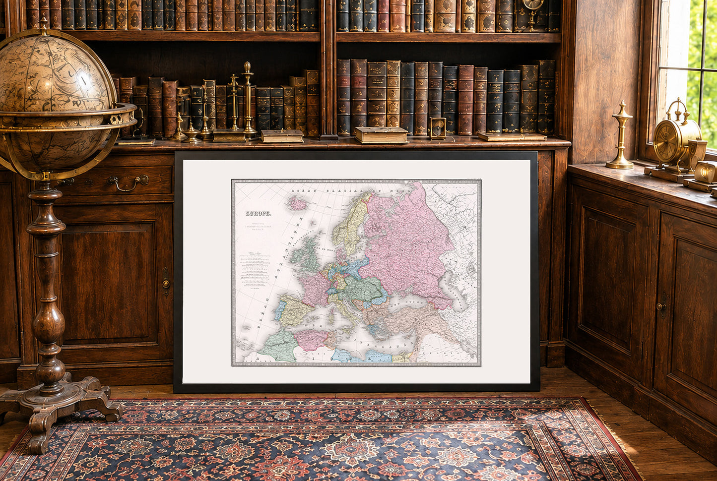 Europa 1862 - Historische Karte während der Nationalismus-Ära