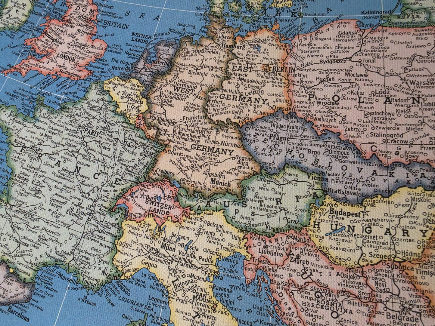 Europe 1957 - Historical Map of Cold War Europe