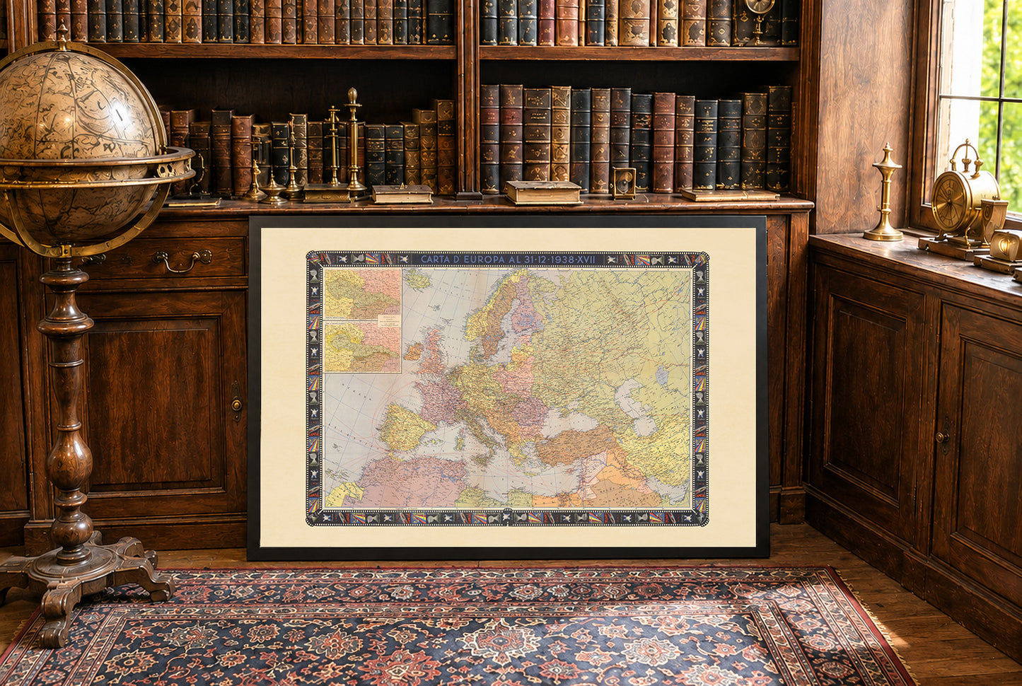 Politisches Europakarten-Poster (1938) – Vintage-Wandkunst mit Europa vor dem Zweiten Weltkrieg