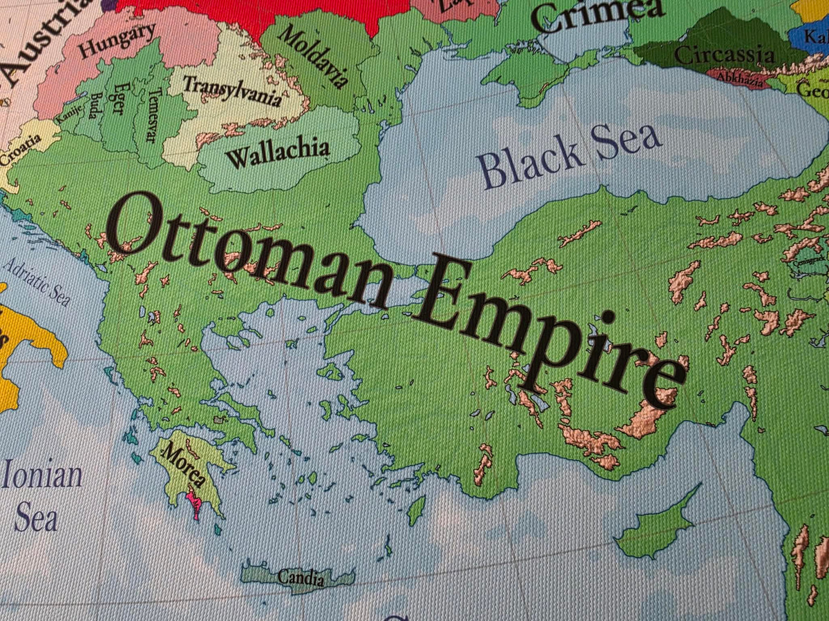 Europe en 1644 - Affiche Carte Guerre de Trente Ans