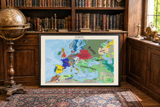 Europa im Jahr 1644 Kartenposter – Dreißigjähriger Krieg