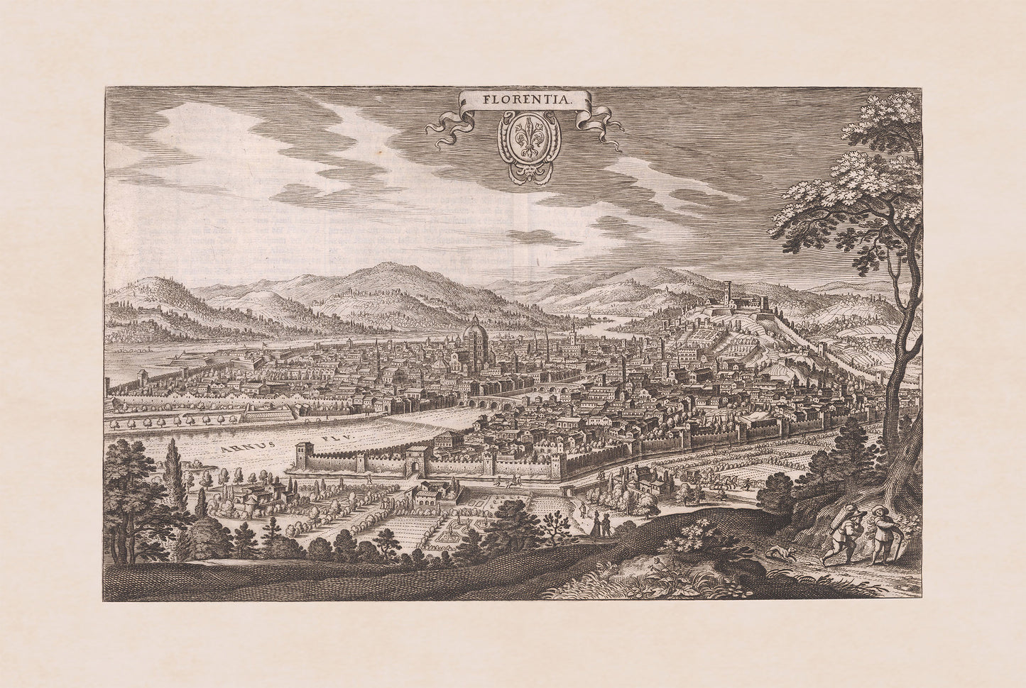 Firenze nel 1688 - Mappa della capitale medicea della Toscana