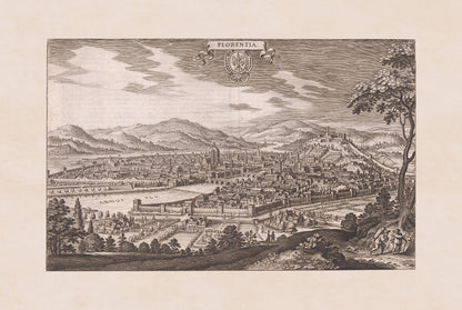 Firenze nel 1688 - Mappa della capitale medicea della Toscana