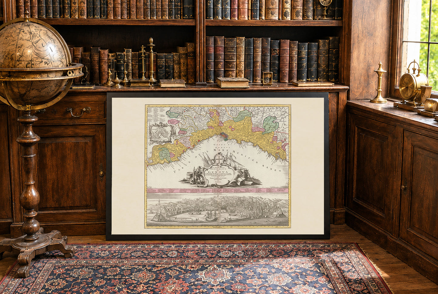 Genua Stadtkarte Poster (1777) - Vintage Panorama & Historische Italien Wandkunst