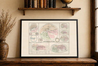 Geographical Systems of the Ancients 1874 - Historical Map Poster