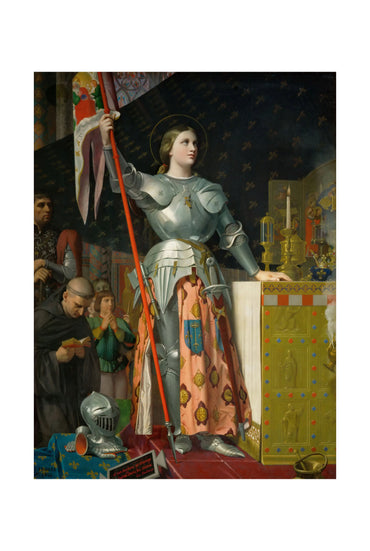 Joanna d'Arc podczas Koronacji Karola VII 1854 - Jean-Auguste-Dominique Ingres - Średniowieczna Francja - Historyczny Plakat z Obrazem