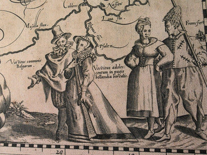 Leo Belgicus Karte Poster (1617) - Niederlande & Belgien Wandkunst