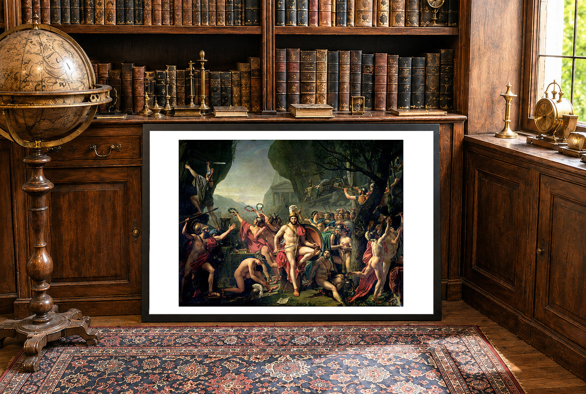 Léonidas aux Thermopyles 1814 - Jacques-Louis David - Les 300 Spartiates - Affiche Peinture Historique