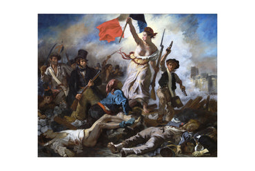 Freiheit führt das Volk Poster - Eugène Delacroix Vintage Französische Revolution Wandkunst