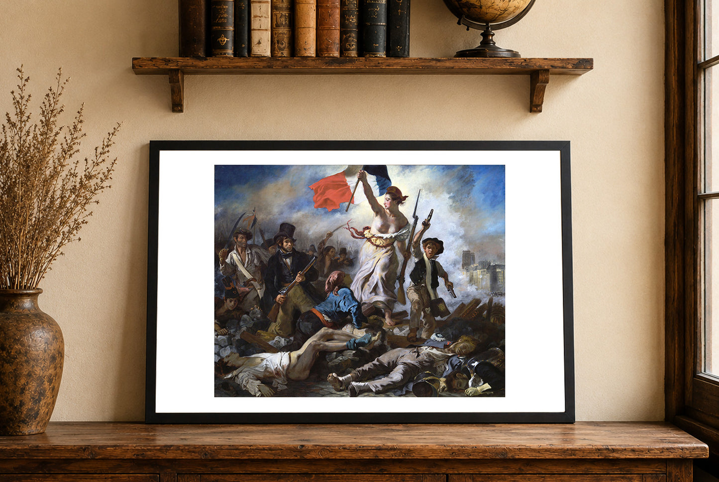 Freiheit führt das Volk Poster - Eugène Delacroix Vintage Französische Revolution Wandkunst