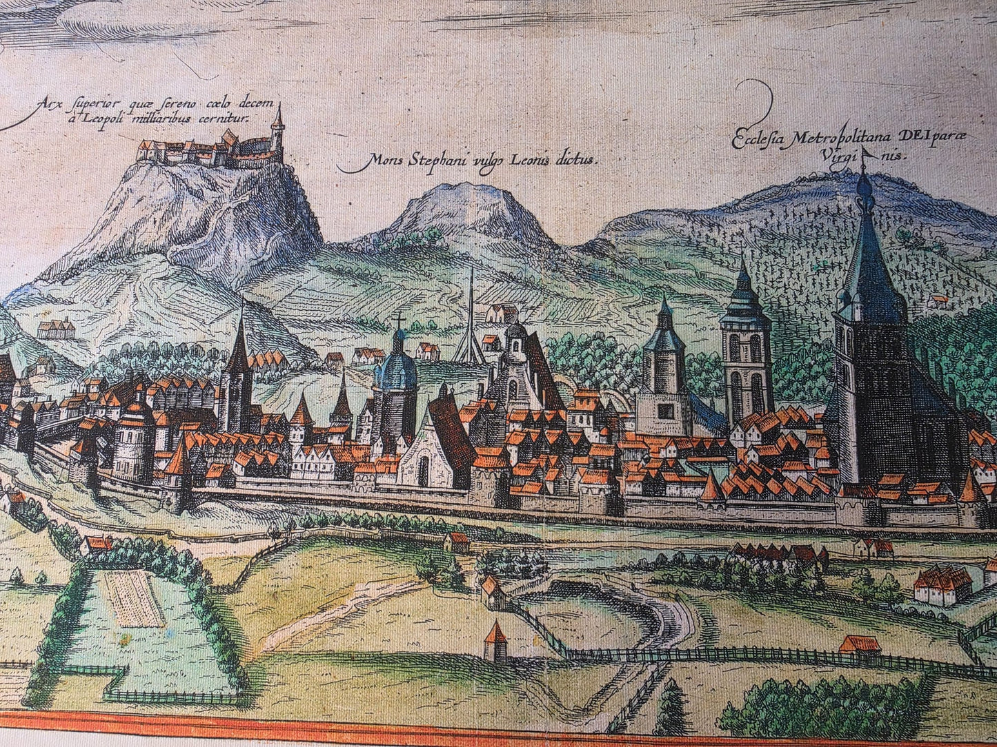 Lviv Stadtkarte Poster (1618) - Vintage Leopolis Gravur Wandkunst