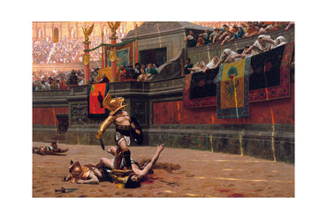Pollice Verso 1872 - Jean-Léon Gérôme - Gladiatorzy w Starożytnym Rzymie - Historyczny Plakat z Obrazem