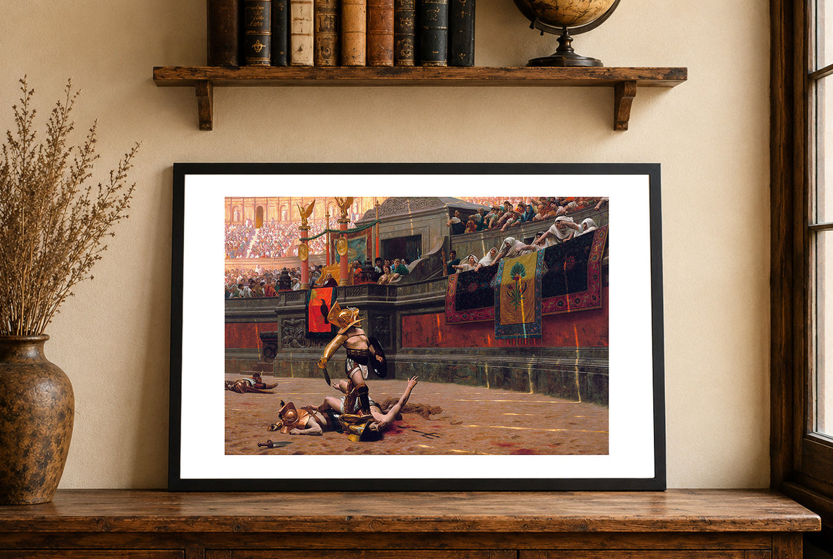 Pollice Verso 1872 - Jean-Léon Gérôme - Roman Gladiators in the Colosseum Historical Painting Poster