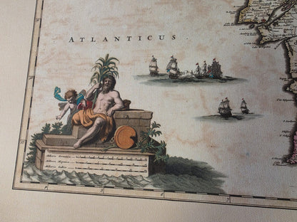Portugal Karte Poster (1690) - Vintage Algarve Königreiche Wandkunst